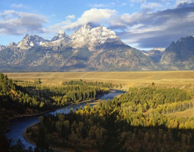 Grand teton ve snake river, wyoming