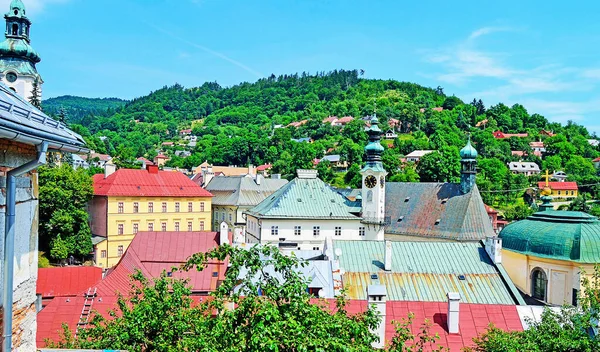斯洛伐克Banska Stiavnica的观点 — 图库照片