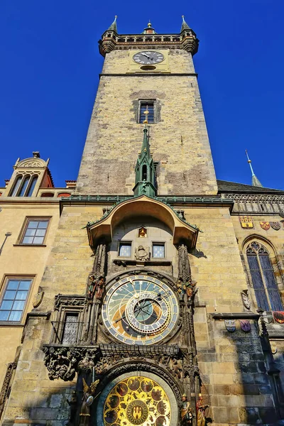 Астрономические Часы Староместской Площади Праге Чехия — стоковое фото