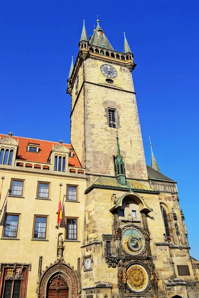 Astronomische Klok Het Oude Stadsplein Praag Tsjechië — Stockfoto