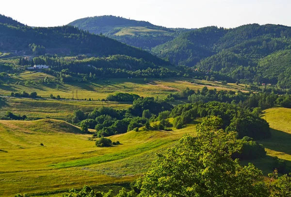 Paisagem Com Aldeia Eslováquia — Fotografia de Stock