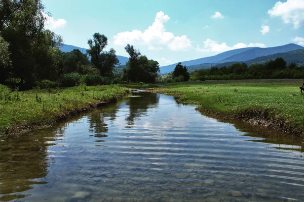 Nehir manzara ve dağ