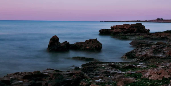 Kayalık sahil - uzun pozlama