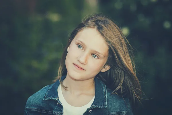 Glamour Portret Van Mooi Meisje Jaar Oud — Stockfoto