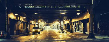 Chicago sokak, özel fotoğraf işleme görünümünü Panramic