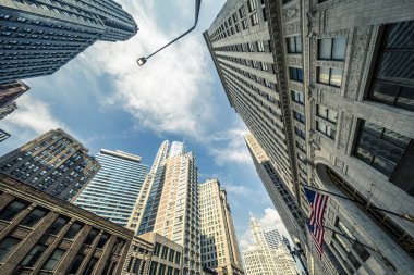 Chicago gökdelenler gökyüzü, ABD ile görünümünü.
