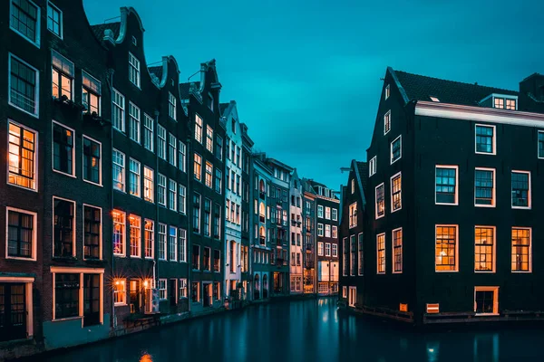 Vista Famosa Amsterdã Holanda — Fotografia de Stock