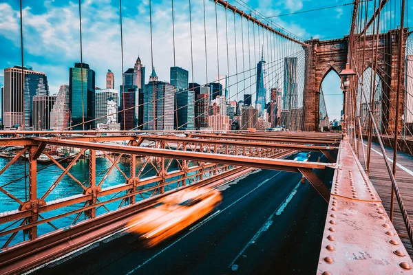 Vista Del Puente Brooklyn Ciudad Nueva York —  Fotos de Stock
