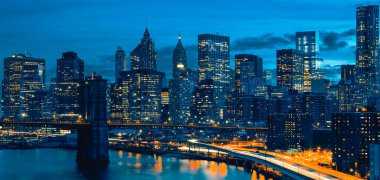 Skyline of downtown New York, New York, USA clipart