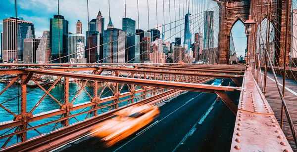 Pohled Brooklynský Most New Yorku — Stock fotografie