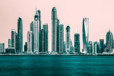 Dubai manzarası, özel fotoğraf işleme, BAE