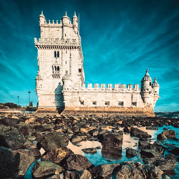 Ünlü Belem Kulesi Lizbon Portekiz — Stok fotoğraf