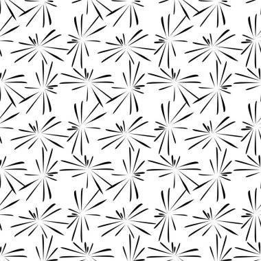 havai fişek desen (beyaz arka plan üzerinde siyah)