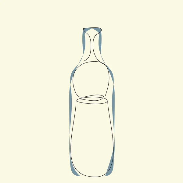 Geometria Invisibile Dalla Struttura Una Bottiglia — Vettoriale Stock