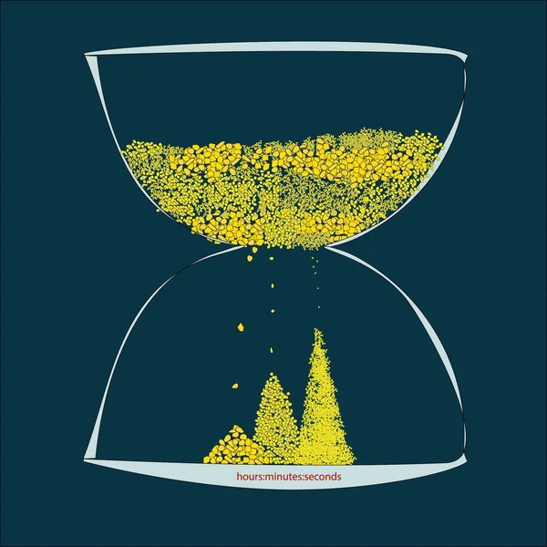 Clessidra Alta Precisione Ore Minuti Secondi — Vettoriale Stock
