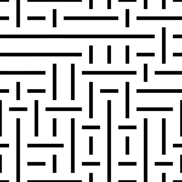 Padrão Sem Costura Com Segmentos Pretos Horizontais Verticais —  Vetores de Stock