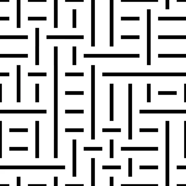 Naadloos Patroon Met Horizontale Verticale Zwarte Segmenten — Stockvector