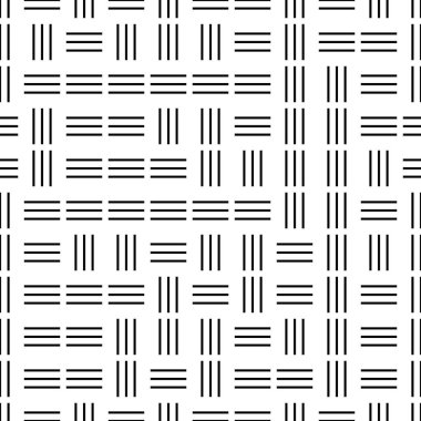 Yatay ve dikey siyah segmentlere sahip kusursuz desen