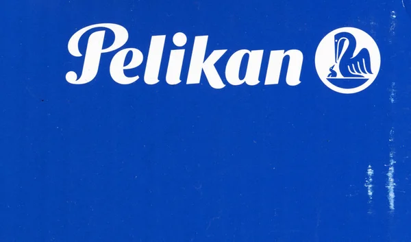 Berlin Germany Circa May 2018 Pelikan Symbol Blue Cardboard Packet — Stock Photo, Image