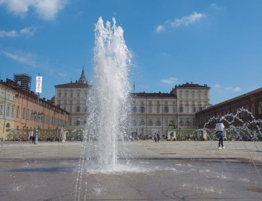 Torino, İtalya - Mayıs 2018 yaklaşık: Palazzo Reale Kraliyet Sarayı anlamı