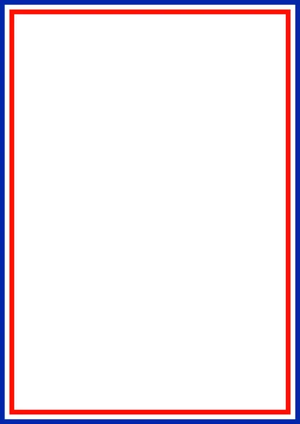 Blank template of French letterheaded paper with France flag border