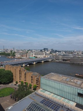 Londra, İngiltere thames Nehri panoramik manzaralı