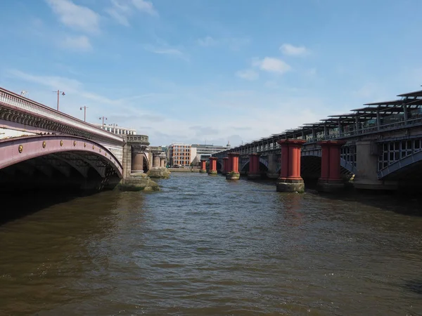 Blackfriars Bridge Över River Thames London Storbritannien — Stockfoto
