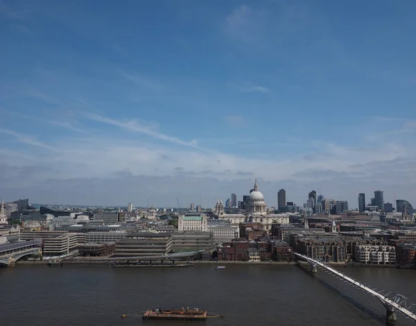 Londra, İngiltere thames Nehri panoramik manzaralı