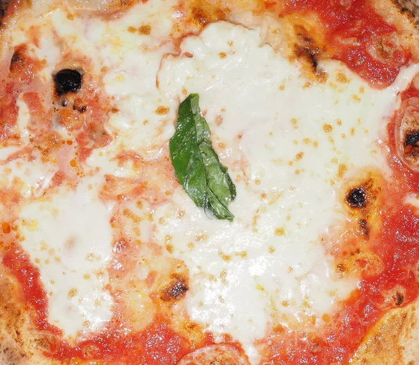 Margherita Aka Margarita Pizza Tradiční Italské Jídlo — Stock fotografie