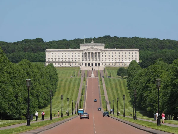 Belfast, İngiltere - Haziran 2018 yaklaşık: Parlamento Binaları (aka olarak Stormont)