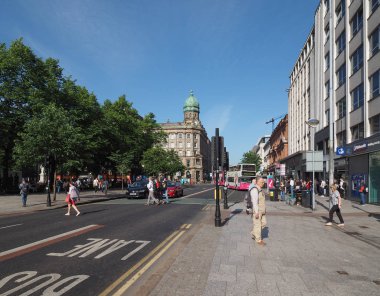 Belfast, İngiltere - Haziran 2018 yaklaşık: Görünüm şehir merkezinin