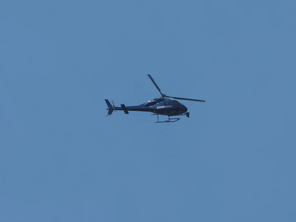 London Circa June 2018 Bbc News Helicopter Hovering London City — Stock Photo, Image