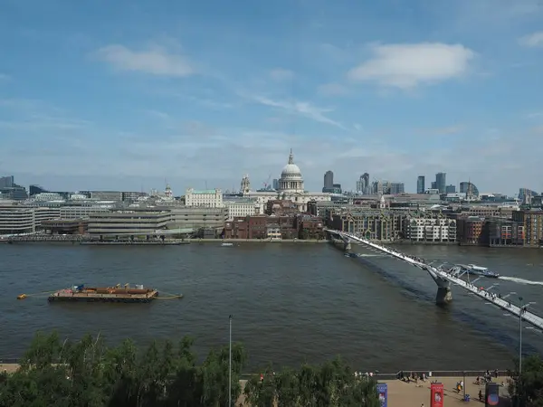 Panoramatický Pohled Řeku Temži Londýně Velká Británie — Stock fotografie