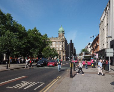 Belfast, İngiltere - Haziran 2018 yaklaşık: Görünüm şehir merkezinin
