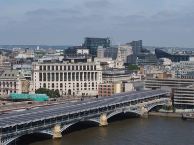 Londra, İngiltere thames Nehri panoramik manzaralı