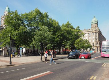 Belfast, İngiltere - Haziran 2018 yaklaşık: Görünüm şehir merkezinin