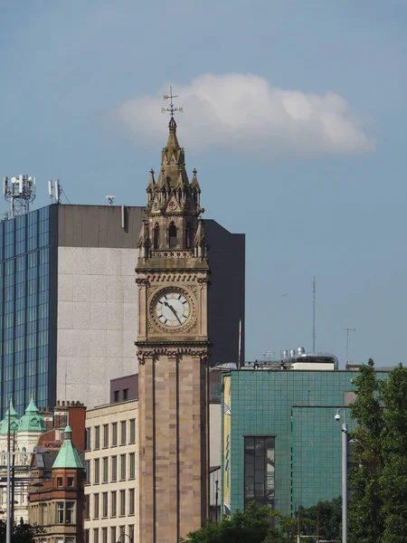 Albert Memorial Clock Alias Albert Clock Torre Belfast Regno Unito — Foto Stock