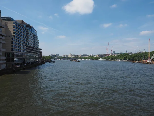 Panoramiczny Widok Tamizę Londynie Wielka Brytania — Zdjęcie stockowe