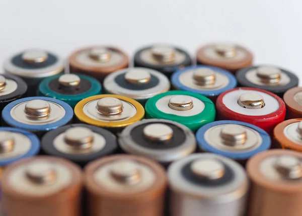 Veel Batterijen Aka Dubbele Voor Elektronische Apparaten — Stockfoto