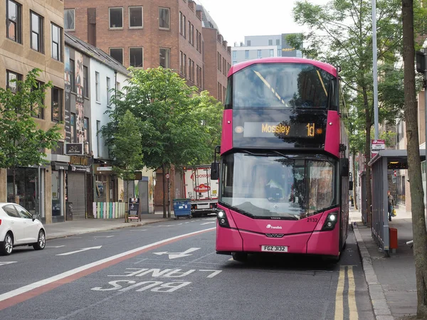 Belfast Circa Giugno 2018 Autobus Due Piani Metro Trasporto Pubblico — Foto Stock