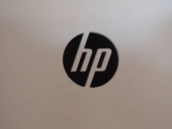 Palo Alto Usa Około Czerwca 2018 Hewlett Packard Znak Drukarce — Zdjęcie stockowe