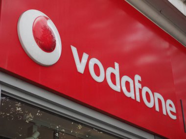 Belfast, İngiltere - Haziran 2018 yaklaşık: Vodafone Mağazası
