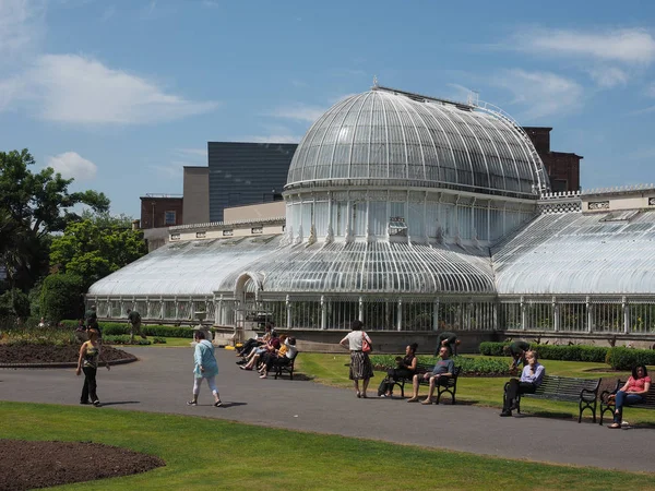 Belfast, İngiltere - Haziran 2018 yaklaşık: Palm evde Botanik Bahçeleri