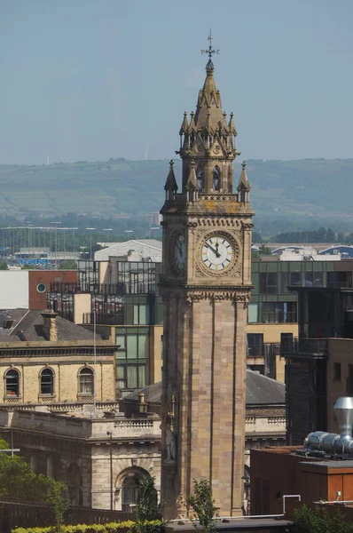 Leaning Albert Memorial Clock Aka Albert Clock Tower Belfast — Stock Photo, Image