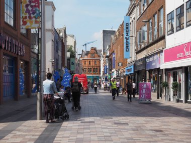 Belfast, İngiltere - Haziran 2018 yaklaşık: Görünüm şehir merkezinin