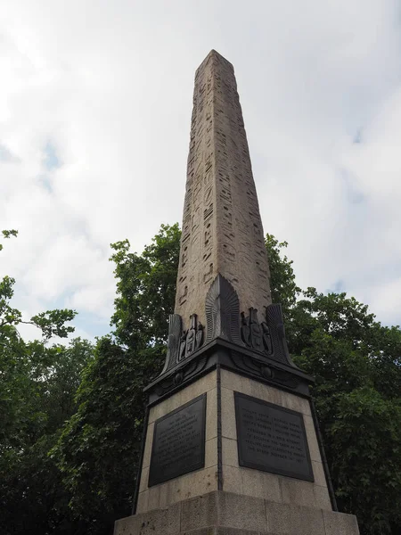 Antiguo Obelisco Egipcio Conocido Como Cleopatra Needle Londres Reino Unido — Foto de Stock