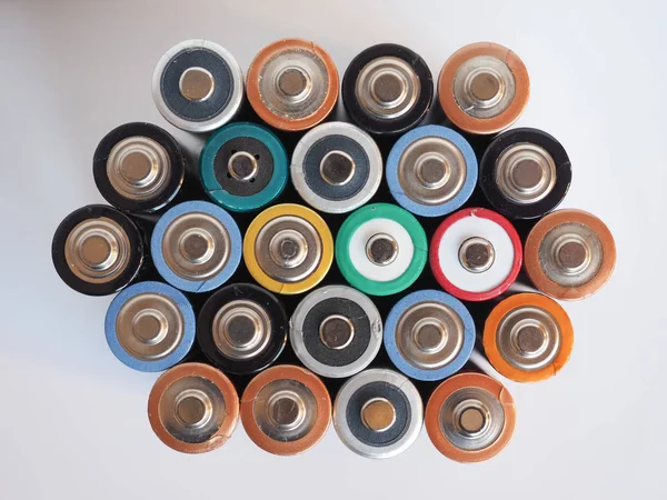 Many Batteries Aka Double Electronic Devices — Stock Photo, Image
