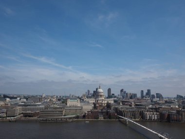 Londra, İngiltere thames Nehri panoramik manzaralı