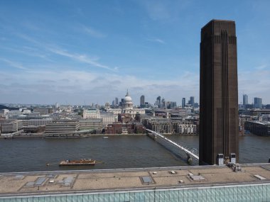 Londra, İngiltere thames Nehri panoramik manzaralı