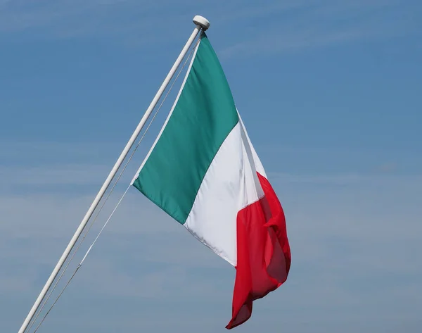 Italian National Flag Italy Europe Blue Sky — Stock Photo, Image